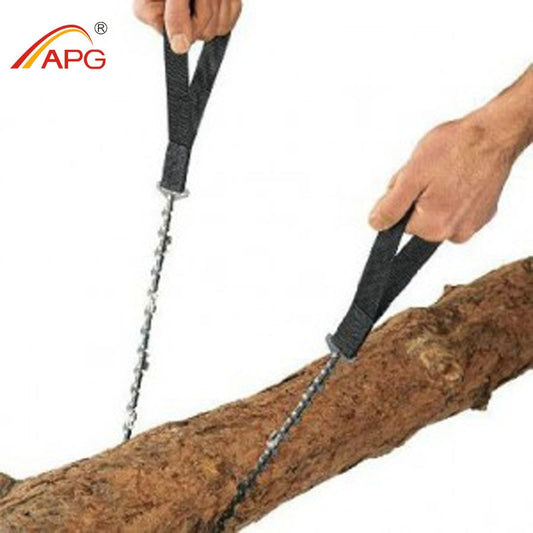 APG 65cm Outdoor Survival Pocket Chainsaw and Camping Gardening Hand Chain Saw