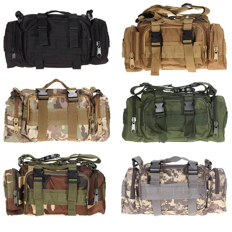 Outdoor Military Tactical Waist Bag Waterproof Nylon Camping Hiking Backpack Pouch