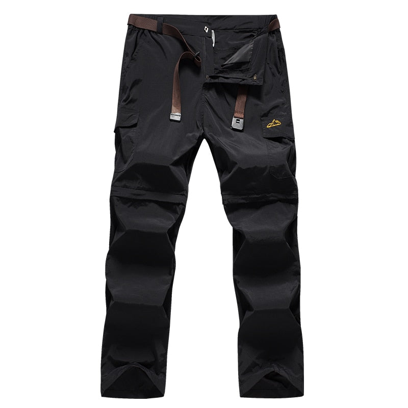 Outdoor Men Tactical Lightweight Zip Off Quick Drying Stretch Convertible Cargo Pants