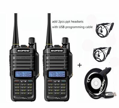 1/2pcs High power 10W 4800mah BaoFeng UV-9R plus  two way radio VHF UHF
