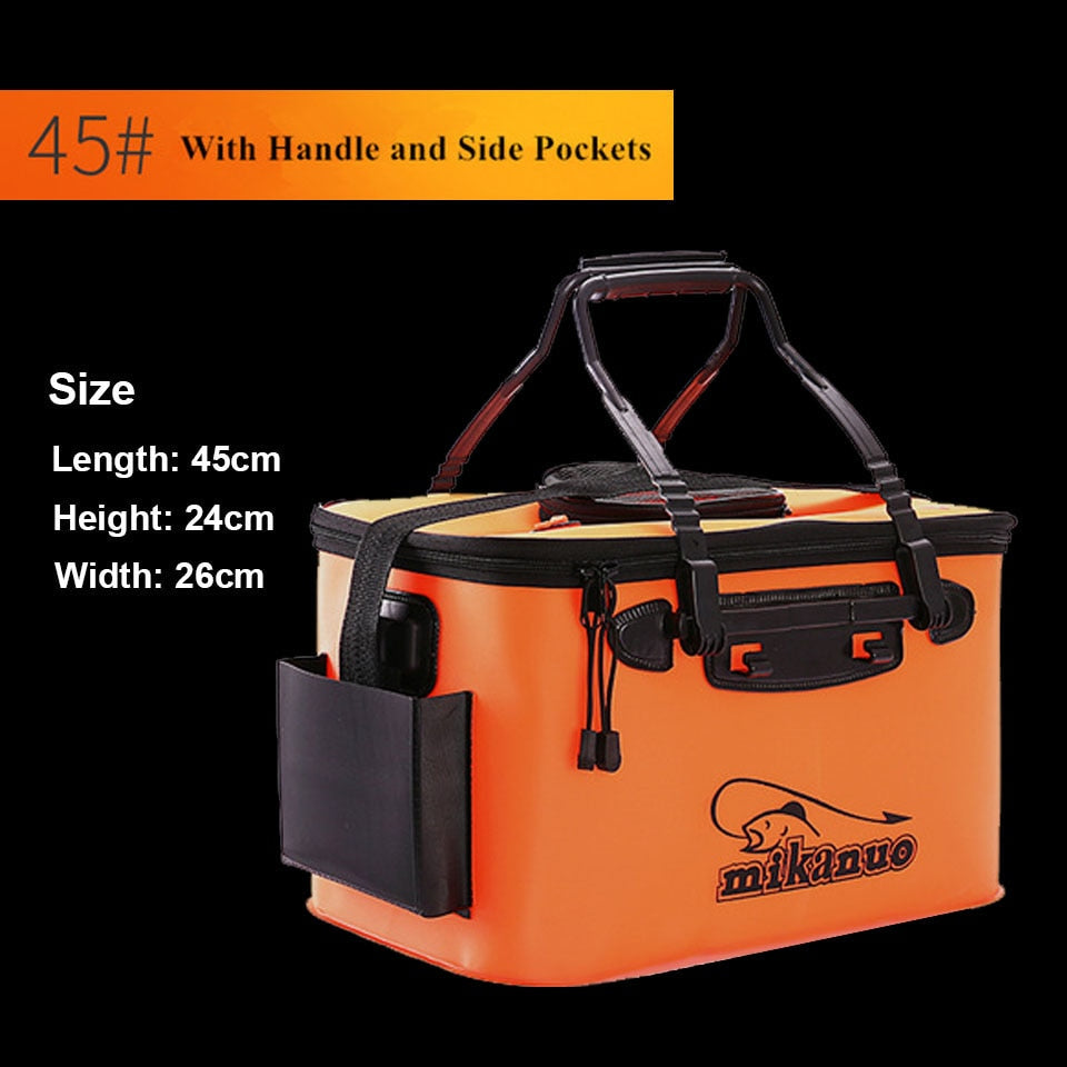 WALK FISH Portable EVA Fishing Bag Collapsible Fishing Bucket Live Fish Box