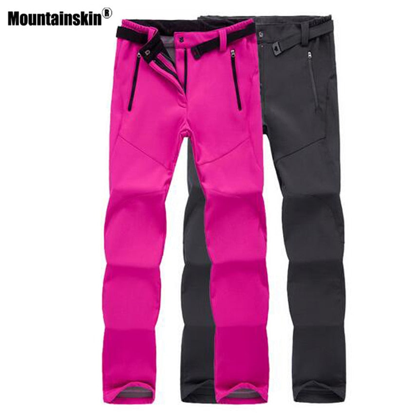 Mountainskin Women Men Thick Warm Fleece Softshell Pants Fishing Camping