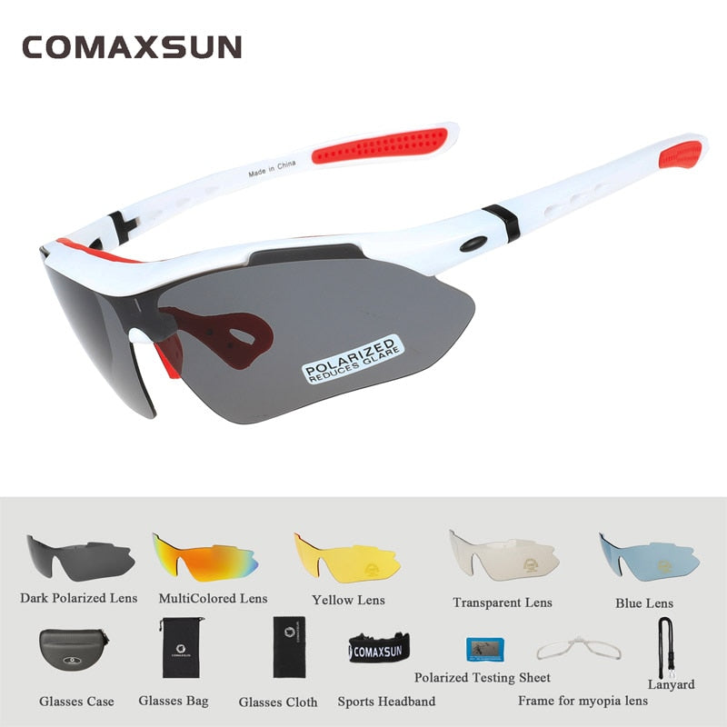 COMAXSUN Professional Polarized Cycling Glasses Bike  Sports Bicycle Sunglasses