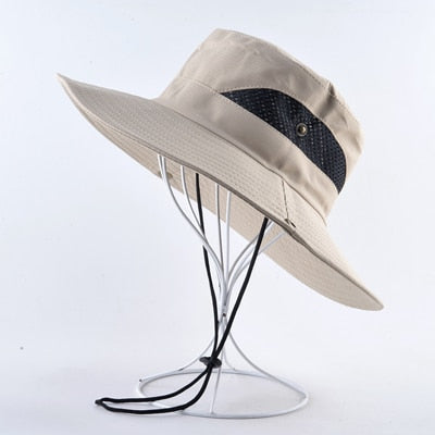 Solid color sun hats for men Outdoor Fishing cap Wide Brim Anti-UV beach caps women