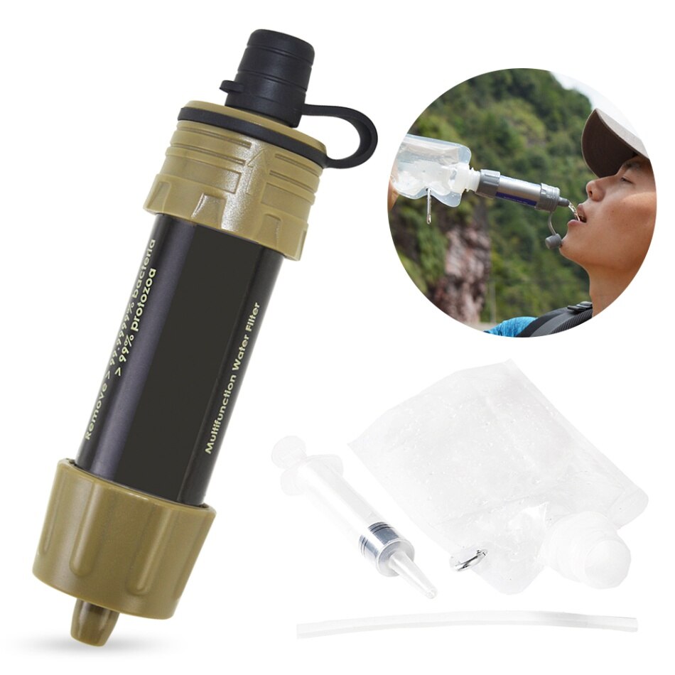 Outdoor Camping Equipment 캠핑 Survival Water Filter Straws Hiking Accessories Water