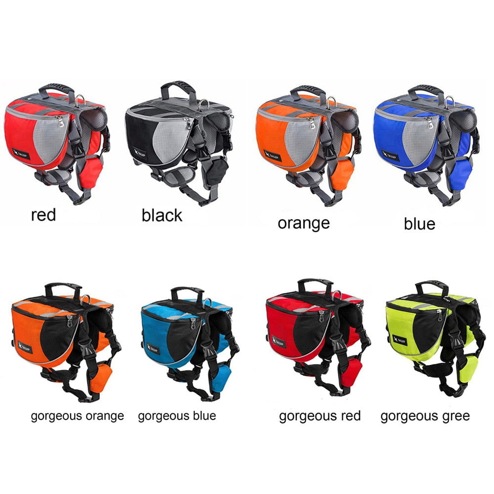 TAILUP luxury Pet Outdoor Backpack Large Dog Adjustable Saddle Bag Harness Carrier