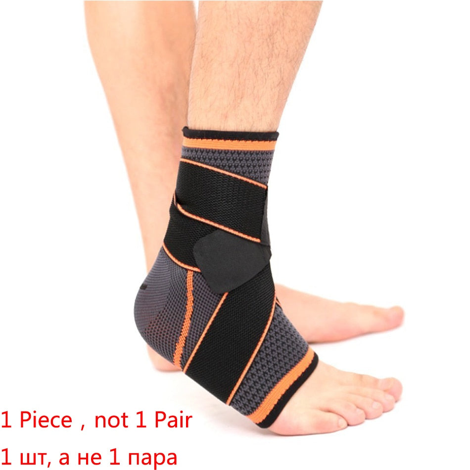 WorthWhile 1 PC Sports Ankle Brace Compression Strap Sleeves Support 3D Weave