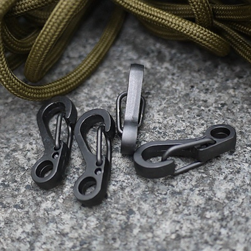 10 Pcs Equipment Survival EDC Paracord Carabiner Snap Mini SF Spring Clip Camping