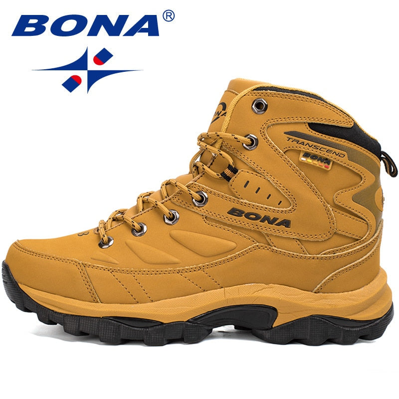 BONA New Hot Style Men Hiking Shoes Winter Free Shipping