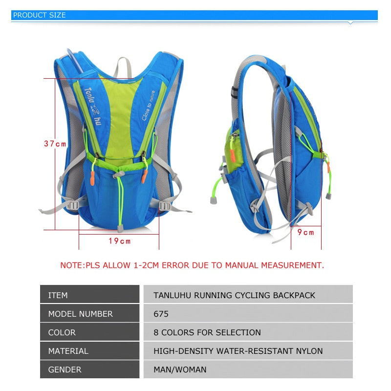 TANLUHU 675 Ultralight Outdoor Marathon Running Cycling Hiking Hydration Backpack