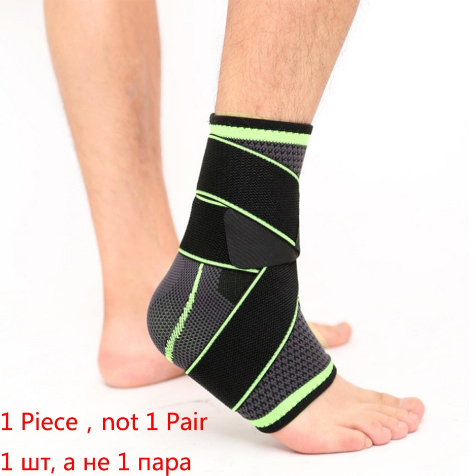 WorthWhile 1 PC Sports Ankle Brace Compression Strap Sleeves Support 3D Weave