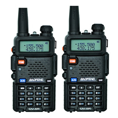 2Pcs Baofeng UV-5R Walkie Talkie CB Ham Radio Station 5W 128CH VHF UHF Dual Band