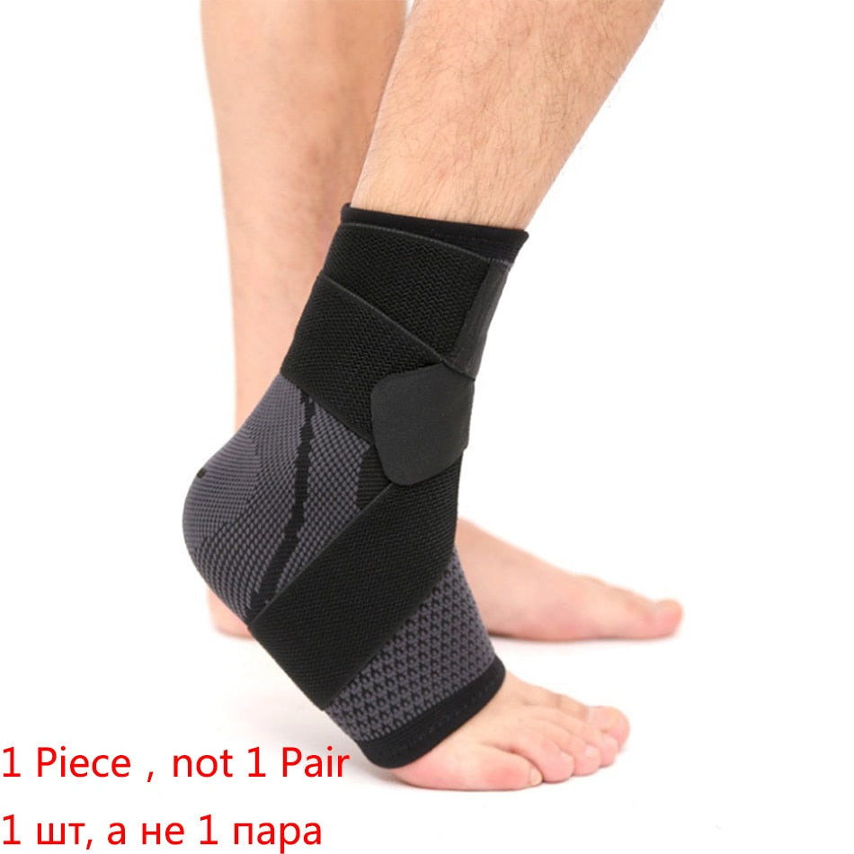 WorthWhile 1 PC Sports Ankle Brace Compression Strap Sleeves Support 3D Weave