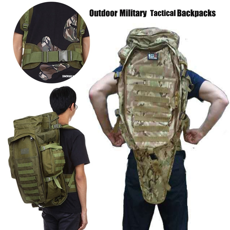 Hot 60L Outdoor Waterproof Military Backpack Pack Rucksack Tactical Bag For Hunting