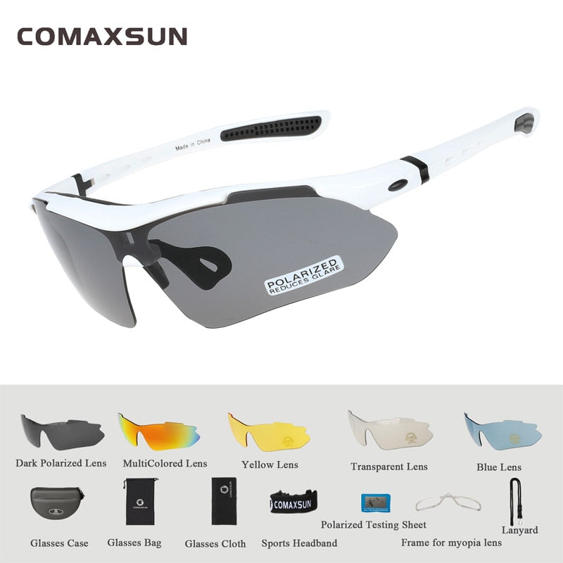 COMAXSUN Professional Polarized Cycling Glasses Bike  Sports Bicycle Sunglasses