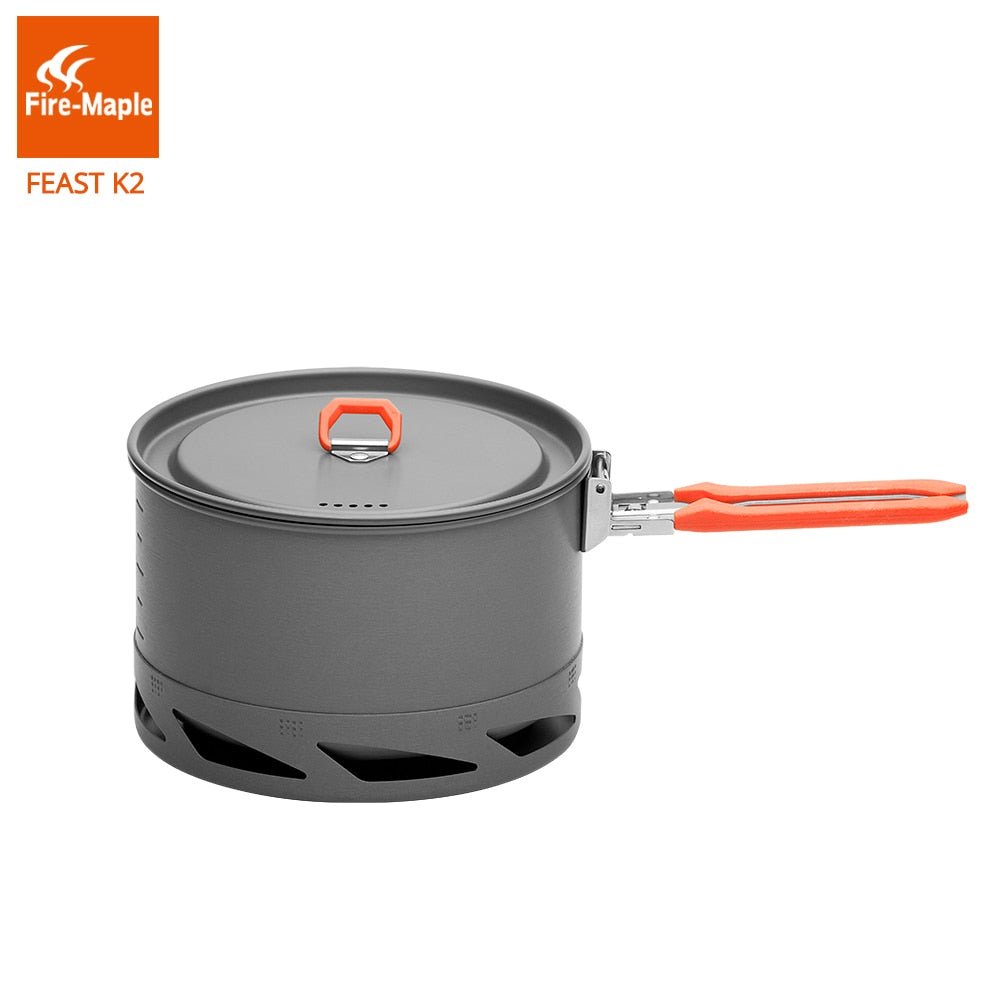 Fire Maple Feast Series K2 1.5L Outdoor Portable Foldable Handle Heat Exchanger Pot