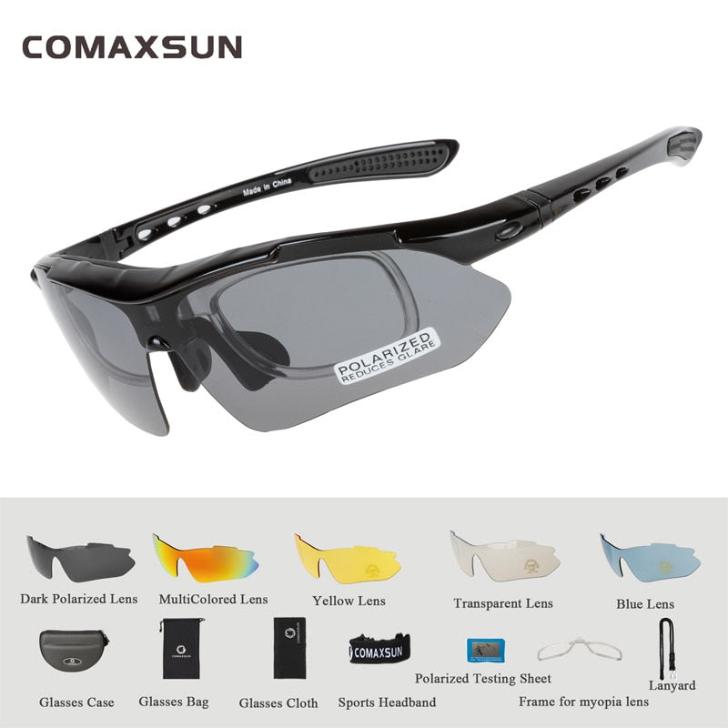 COMAXSUN Professional Polarized Cycling Glasses Bike  Sports Bicycle Sunglasses