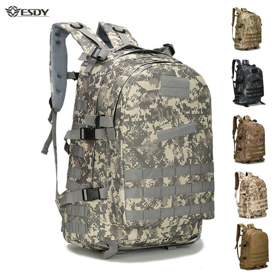 Outdoor Tactical Backpack 45L Large Capacity Molle Army Military Assault Bags Camouflage