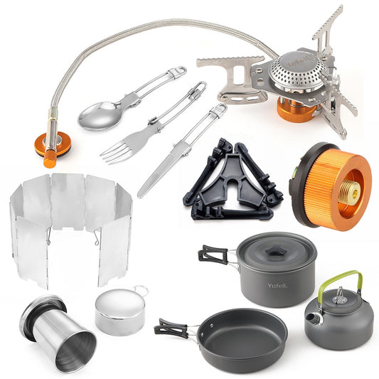 Camping Pot 308 Aluminum alloy Pot Set Ultralight Pure Titanium Pot Set Camping Stove