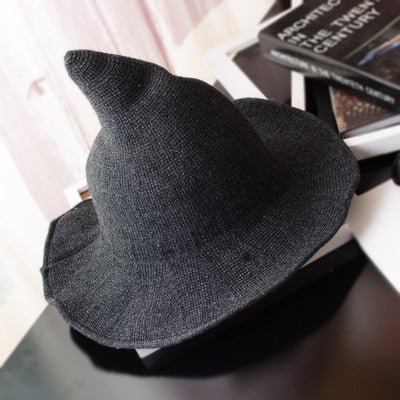 Halloween witch hat Men&#39;s and Women&#39;s wool Knit Hat Fashion Solid Hat