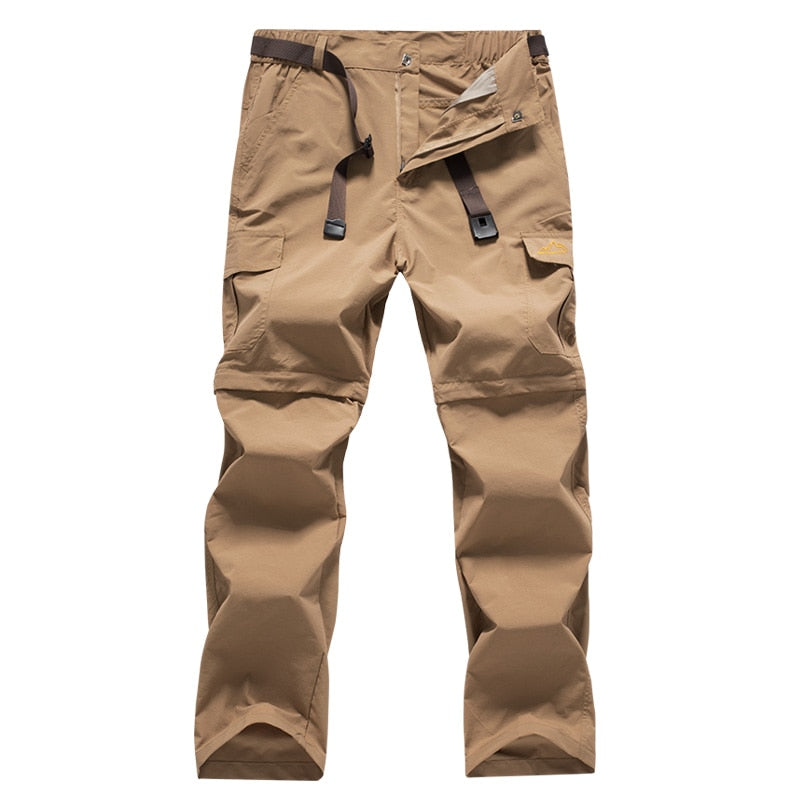 Outdoor Men Tactical Lightweight Zip Off Quick Drying Stretch Convertible Cargo Pants