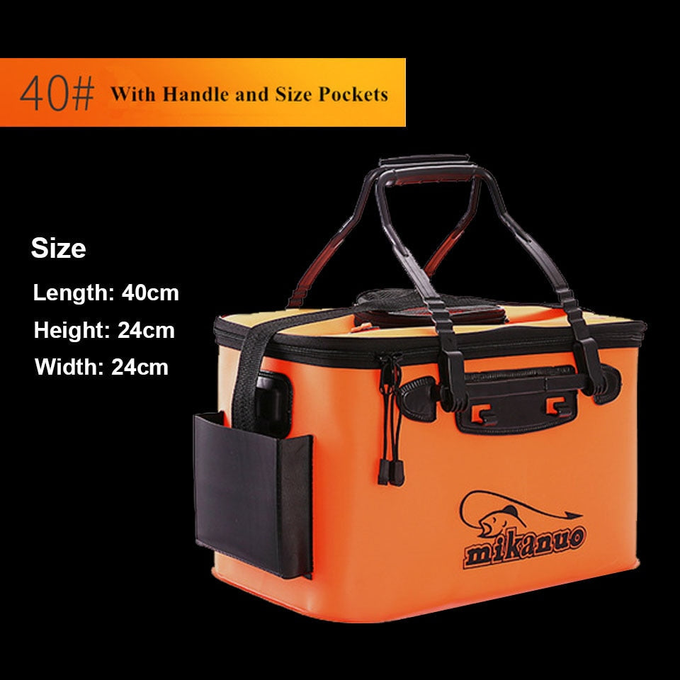 WALK FISH Portable EVA Fishing Bag Collapsible Fishing Bucket Live Fish Box