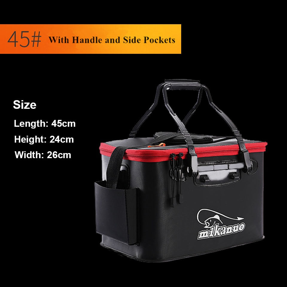 WALK FISH Portable EVA Fishing Bag Collapsible Fishing Bucket Live Fish Box