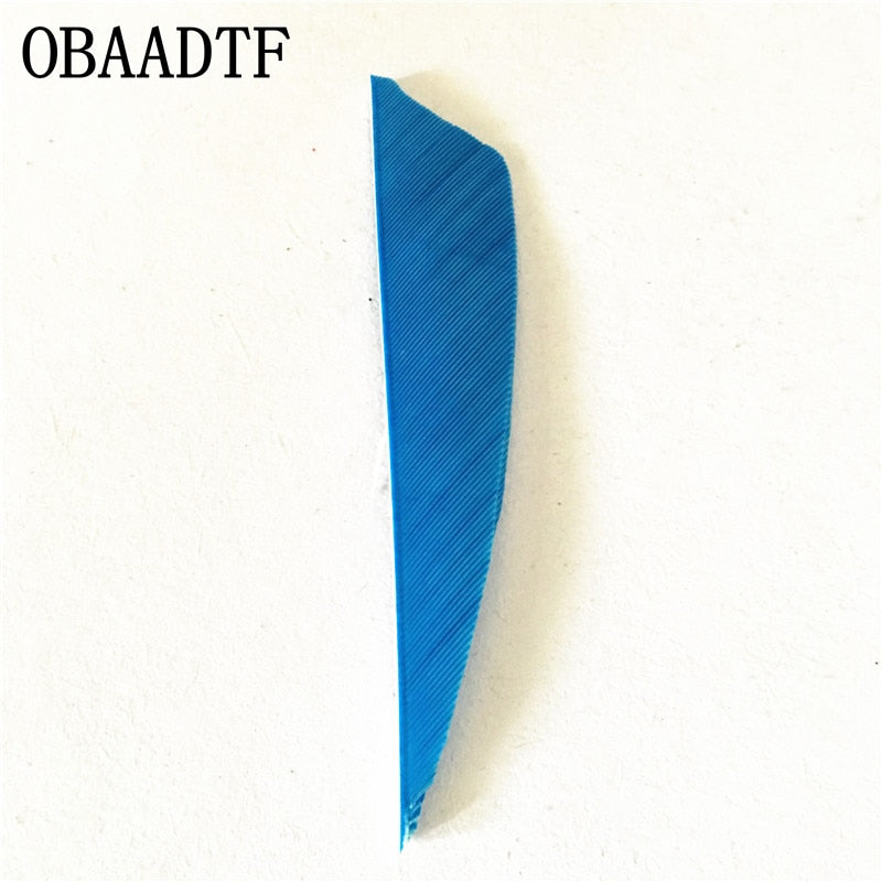 50Pcs 3 Inch Shield Turkey Feather 12 Colour High Quality Real Feather Arrow Feathers