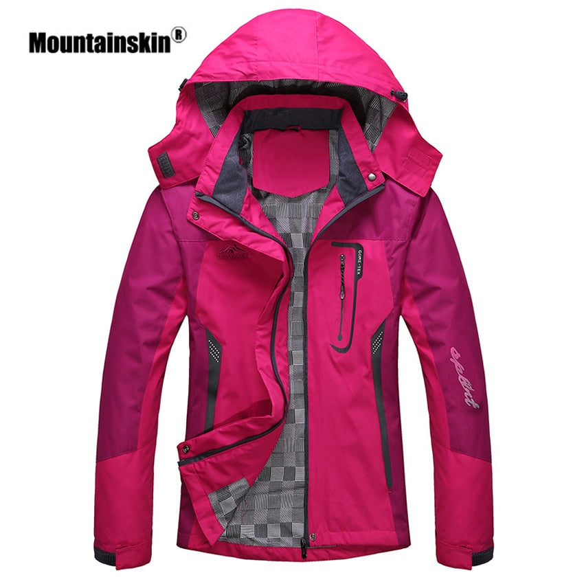 Mountainskin Men Women Spring Autumn Outdoor Hiking Jackets Waterproof