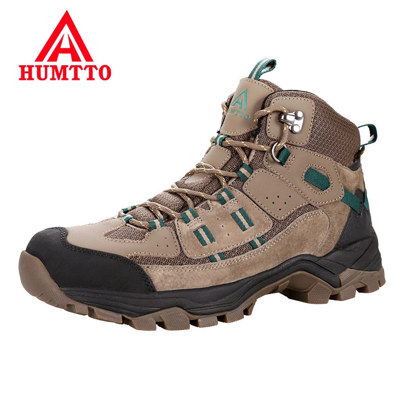 HUMTTO Brand Professional Outdoor Hiking Shoes Genuine Leather Trekking Mountain