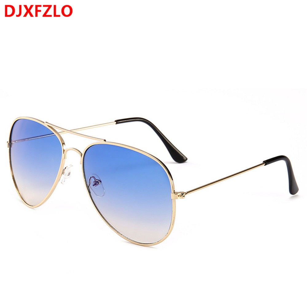 DJXFZLO Brand Designer  fashion gradient  sunglasses men and sunglasses women retro