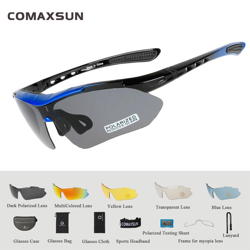 COMAXSUN Professional Polarized Cycling Glasses Bike  Sports Bicycle Sunglasses