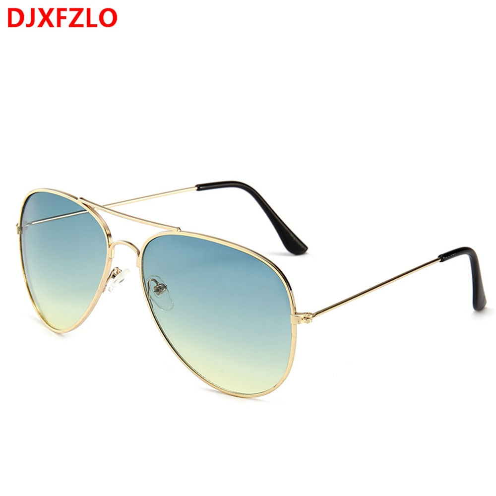 DJXFZLO Brand Designer  fashion gradient  sunglasses men and sunglasses women retro