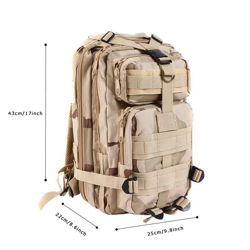 30L Hiking Camping Bag Army Military Tactical Climbing Trekking Storage Rucksack