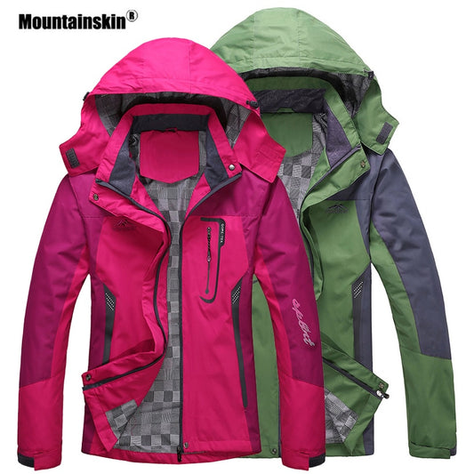 Mountainskin Men Women Spring Autumn Outdoor Hiking Jackets Waterproof