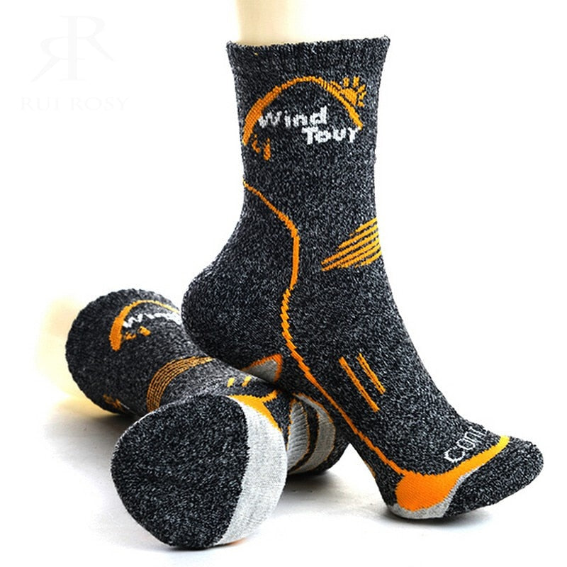 3Pairs Men's Coolmax Socks Men Outdoor Sock Hiking Quick-Drying sport socks Winter