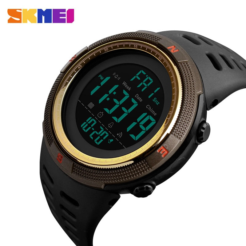 SKMEI Brand Men Sports Watches Fashion Chronos Countdown Waterproof LED Digital