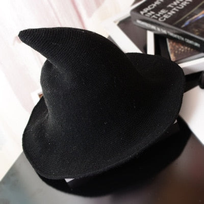 Halloween witch hat Men&#39;s and Women&#39;s wool Knit Hat Fashion Solid Hat