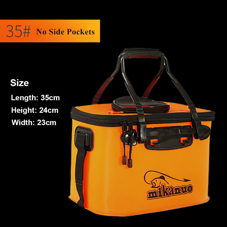 WALK FISH Portable EVA Fishing Bag Collapsible Fishing Bucket Live Fish Box