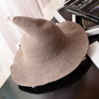 Halloween witch hat Men&#39;s and Women&#39;s wool Knit Hat Fashion Solid Hat