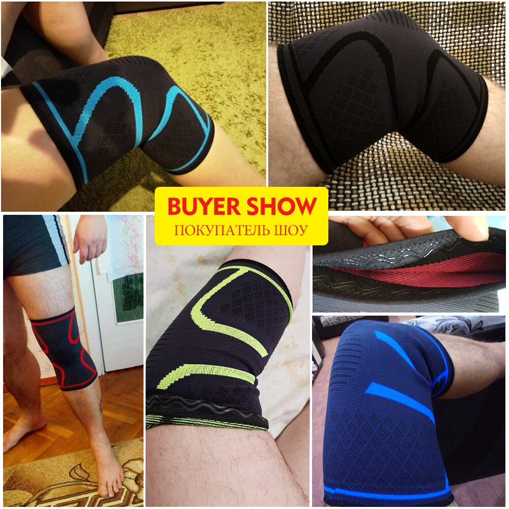 1pc Nylon Elastic Sports Knee Pads Breathable Support Knee Brace Running Fitness