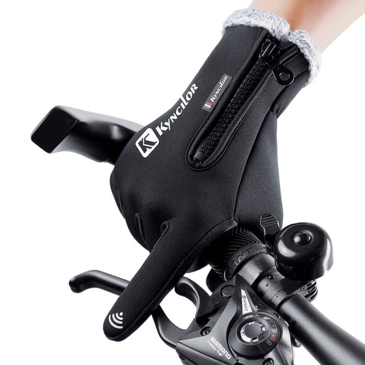 Winter Themal Touchscreen Gloves Anti-Slip Windproof Cycling Gloves w/ Fleece Lining