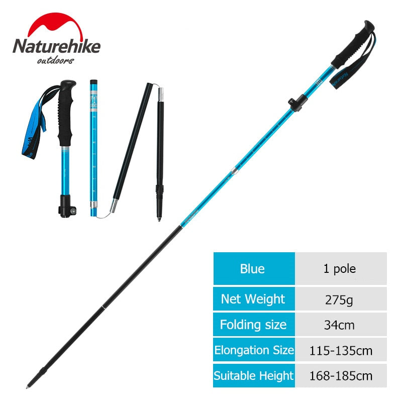 Naturehike Trekking Poles Folding Hiking Stick Collapsible Hiking Poles Trekking Stick Walking