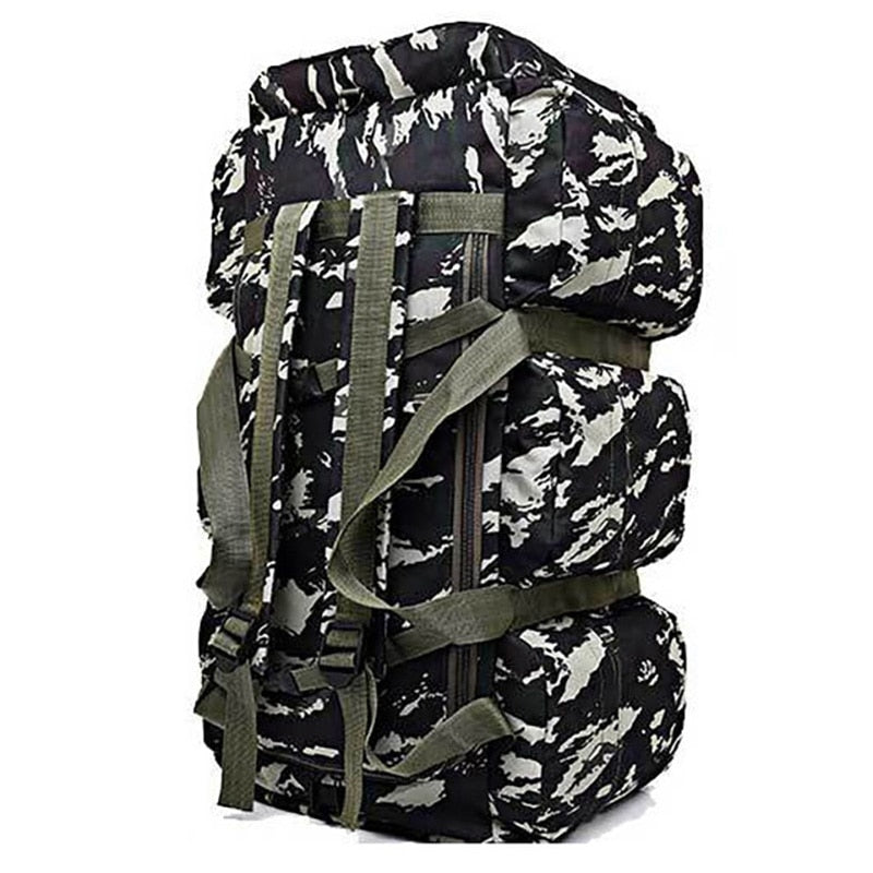 90L Large Capacity Men&#39;s Travel Bags Canvas Military Tactical Backpack Waterproof