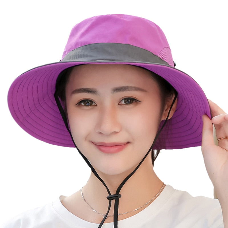 New Parent-child Fishing Hat Outdoor UV Protection UPF 50+ Sun Hat Bucket Hat Women