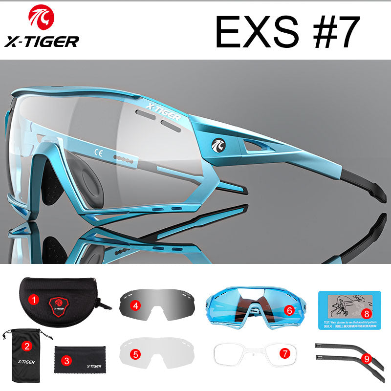 Cycling Sunglasses Photochromic UV400 Sports Cycling Glasses MTB Racing Men