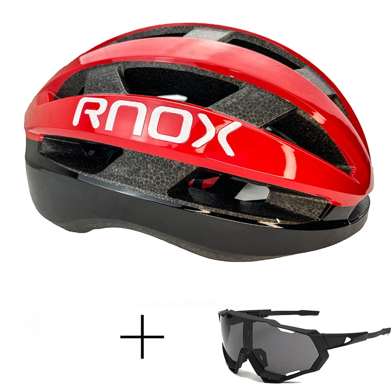 Rnox Aero Bicycle Safety Ultralight Road Bike Helmet Red MTB Cycling City Helmet Outdoor