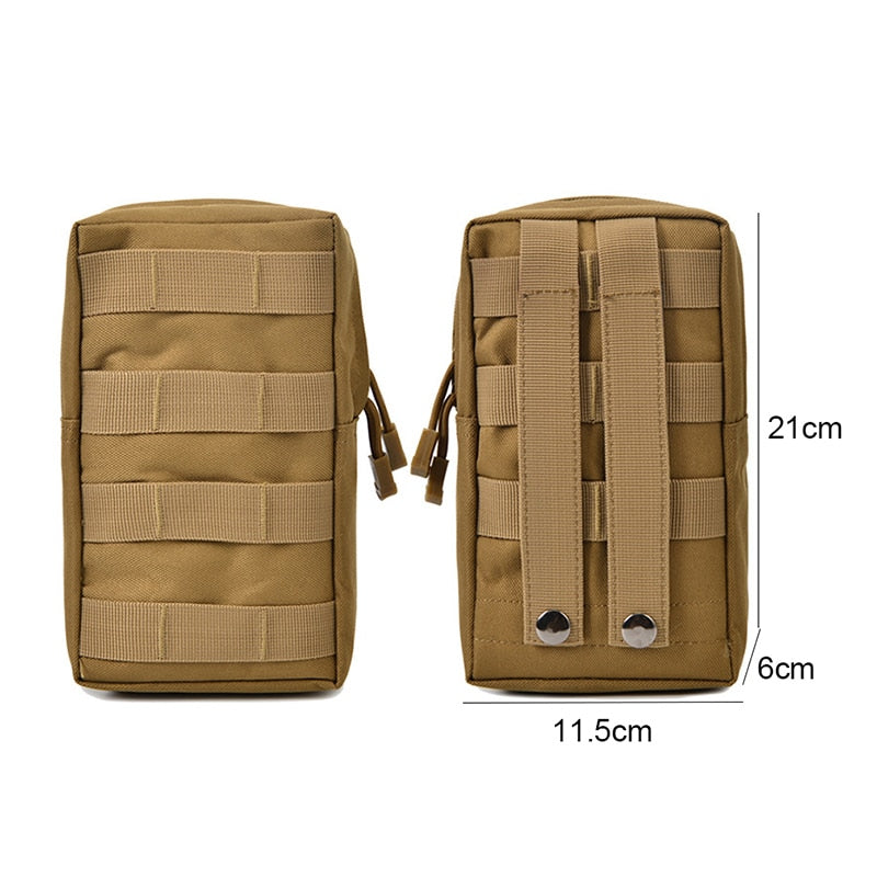 Men Tactical Molle Pouch Nylon Belt Waist Pack Bag Combat Military Vest EDC Gadget