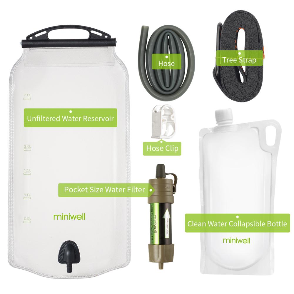 Miniwell outdoor water filter Gravity Water Filter System