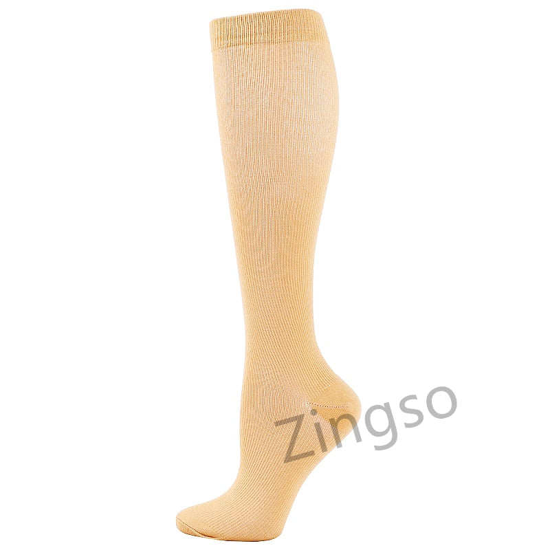 Compression Stockings Men Women Hiking Running Socks 20-30 MmHg Flight Pregnancy